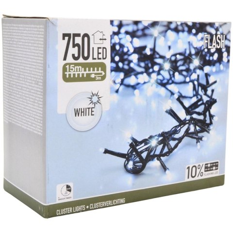 LAMPKI CHOINKOWE ŁAŃCUCH ŚWIETLNY 750 LED FLASH BIAŁE