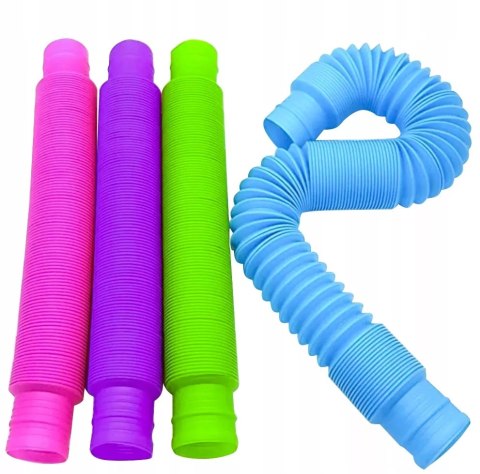 Kolorowa Zabawka Rozwojowa Tuby Sensoryczne Rurki POP XXL 20 szt.