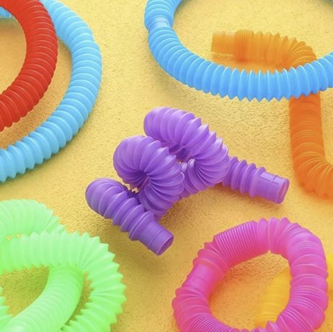 Kolorowa Zabawka Rozwojowa Tuby Sensoryczne Rurki POP XXL 20 szt.