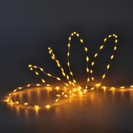 LAMPKI DRUCIKI NA BATERIE GIRLANDA 90 LED CIEPŁY BIAŁY FLASH LUCA