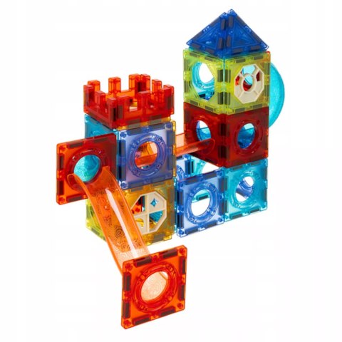 Tor Kulkowy klocki magnetyczne 96 el. konstrukcje 3D