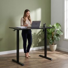 Biurko elektryczne regulowane 120x60 cm regulacja wysokości 72-117 cm czarne ModernHome