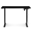 Biurko elektryczne regulowane 120x60 cm regulacja wysokości 72-117 cm czarne ModernHome