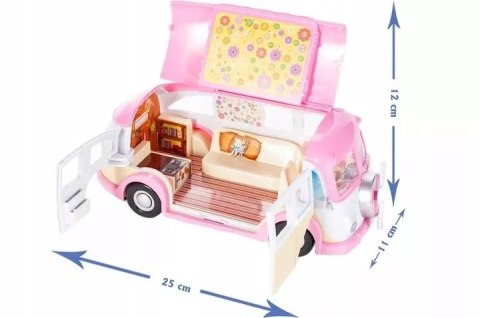 Kamper Lodziarnia dla Lalek - Food Truck, Mini Kawiarnia z Akcesoriami