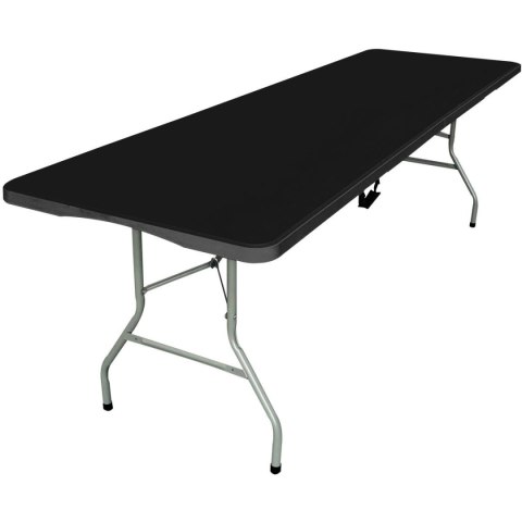 STÓŁ CATERINGOWY SKŁADANY W WALIZKĘ 240x74x74CM 150KG CZARNY