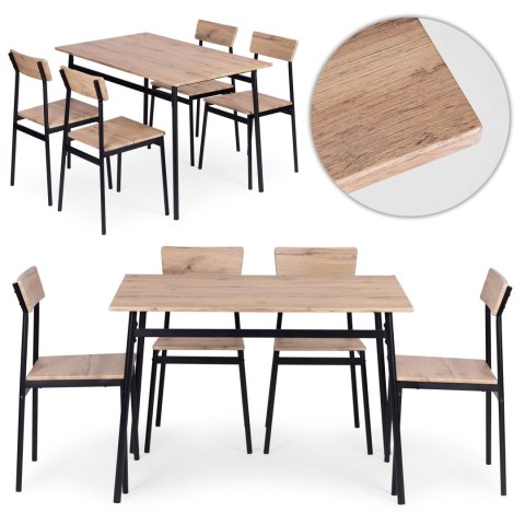 Zestaw mebli do jadalni kuchni stół + 4 krzesła MALMO ModernHome