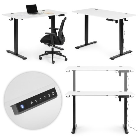 Biurko elektryczne regulowane 120x60 cm regulacja wysokości 72-117 cm ModernHome