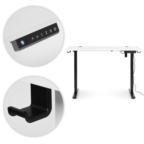 Biurko elektryczne regulowane 120x60 cm regulacja wysokości 72-117 cm ModernHome