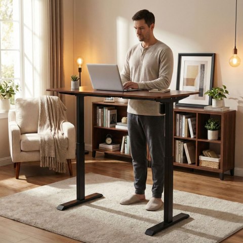 Biurko elektryczne regulowane 140x70 cm regulacja wysokości 76-121 cm ModernHome