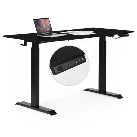 Biurko elektryczne regulowane 140x70 cm regulacja wysokości 76-121 cm ModernHome