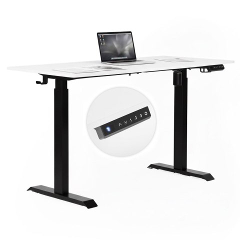 Biurko elektryczne regulowane 140x70 cm regulacja wysokości 76-121 cm ModernHome