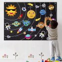 Edukacyjna Mata Filcowa Montessori Układ Słoneczny Kosmos Tablica na Rzepy