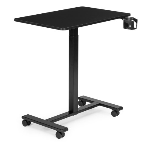 Mobilne biurko regulowane 70x48 cm stolik pod laptopa regulacja wysokości 71,5-112 cm czarne ModernHome