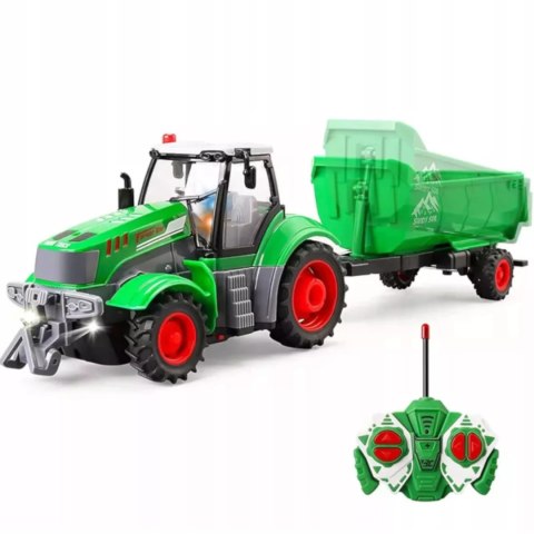 TRAKTOR Z PRZYCZEPĄ ZdalnieSTEROWANY AkumulatorŁADOWARKA zwierzęta QH205-2D