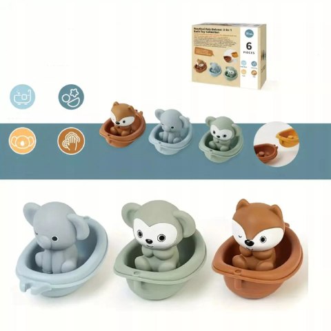 Zabawki do kąpieli na palce - zwierzątka silikonowe dla dzieci