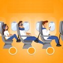 Ergonomiczny podnóżek podróżny samochodowy regulacja