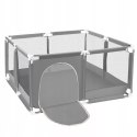 Kojec dla dzieci 126x126 cm suchy basen plac zabaw ogrodowy szary