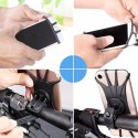Uchwyt na telefon do roweru obrotowy silikonowy czarny stabilny