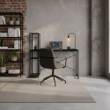Biurko komputerowe szkolne 120x60 cm regał z 3 półkami czarne ModernHome