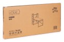Biurko komputerowe szkolne 120x60 cm regał z 3 półkami postarzany orzech loft ModernHome