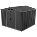 DOMEK OGRODOWY NARZĘDZIOWY METALOWY 257X257X202CM