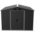 DOMEK OGRODOWY NARZĘDZIOWY METALOWY 257X257X202CM