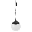 LAMPA SOLARNA PLASTIKOWA KULA WISZĄCA NA KLIPS 10X30CM KPL.2SZT