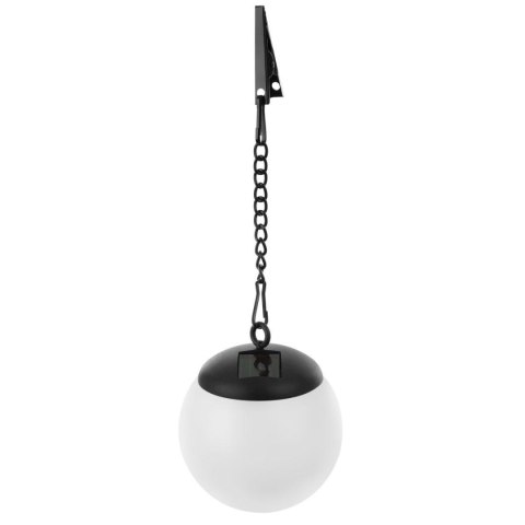 LAMPA SOLARNA PLASTIKOWA KULA WISZĄCA NA KLIPS 10X30CM KPL.2SZT