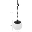LAMPA SOLARNA PLASTIKOWA KULA WISZĄCA NA KLIPS 10X30CM KPL.2SZT