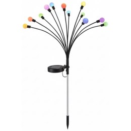 LAMPA SOLARNA TAŃCZĄCE NA WIETRZE KULECZKI KOLOROWE 12 LED 72CM