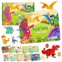Książeczka Edukacyjna Dinozaury Puzzle Na Rzep Alfabet Kształty Montessori