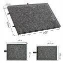 Ogromna mata filcowa do puzzli Stolik zamykany 6 szuflad organizer 77x54 cm