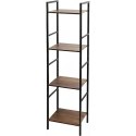 REGAŁ PÓŁKA STOJĄCA 4 POZIOMOWA MDF METAL 29,5x23,5x106,5CM