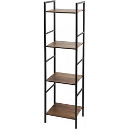 REGAŁ PÓŁKA STOJĄCA 4 POZIOMOWA MDF METAL 29,5x23,5x106,5CM