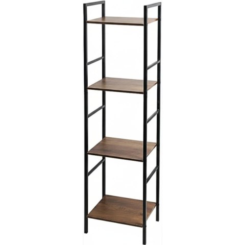 REGAŁ PÓŁKA STOJĄCA 4 POZIOMOWA MDF METAL 29,5x23,5x106,5CM