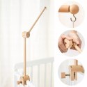 Karuzelka do Łóżeczka Dziecięcego Boho Naturalne Drewno z pałąkiem Balon
