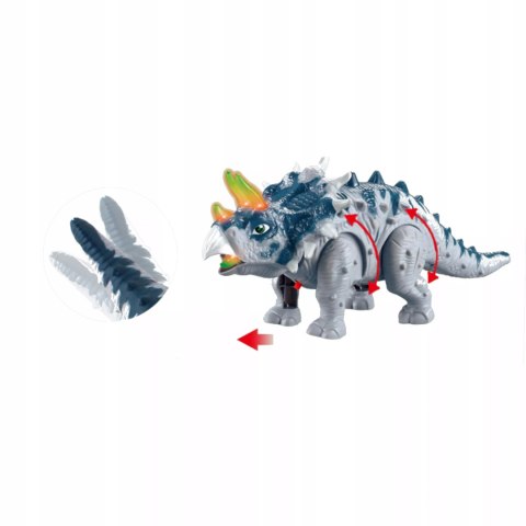 Dinozaur Interaktywny Triceratops - Chodzący, Świecący, Dźwięki dla Dzieci