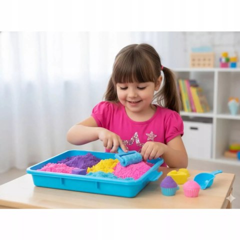 Piasek Kinetyczny dla dzieci Magiczny lodziarnia 1,5kg lody Foremki