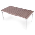 Stół ogrodowy rozkładany 180-240 cm do 12 os. stal HDPE beżowy MultiGarden