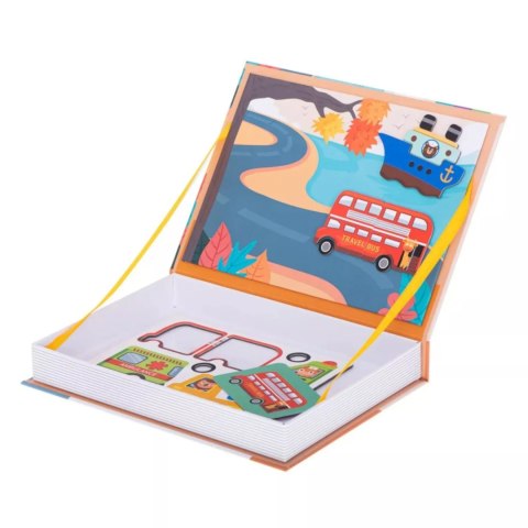 Układanka magnetyczna Montessori dla dzieci środki transportu puzzle