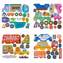 Układanka magnetyczna Montessori dla dzieci środki transportu puzzle