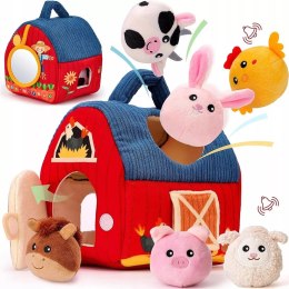 Zestaw Montessori 7w1 Farma Sensoryczna Domek 6-12 m+ dla dzieci