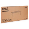 Stół ogrodowy 6-osobowy 156x78 cm polywood meble na taras szare białe MultiGarden