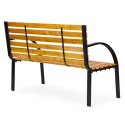 Drewniana ławka ogrodowa z oparciem 122x57 cm parkowa MultiGarden