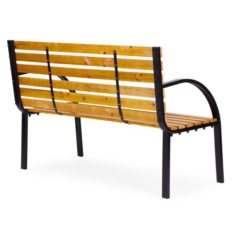 Drewniana ławka ogrodowa z oparciem 122x57 cm parkowa MultiGarden