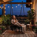 Fotel wiszący boho huśtawka ogrodowa bocianie gniazdo czarny MultiGarden