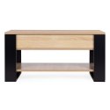 Stolik kawowy rozkładany blat podnoszony 90 cm schowek półka dąb sonoma ModernHome