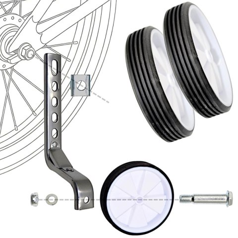 KÓŁKA PODPOROWE BOCZNE DO ROWERU 12-20" REGULOWANE ENERO