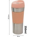 KUBEK TERMICZNY TURYSTYCZNY EXCELLENT HOUSEWARE 350ML RÓŻOWY