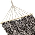 HAMAK OGRODOWY 1 OSOBOWY 200X100CM Z DRĄŻKIEM ETNO CZARNO-BIAŁY 1078106